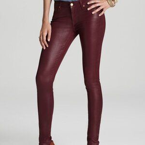 7 For All Mankind Jeans - Gummie High Gloss Skinny in Merlot Size 26 Waist
